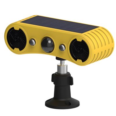 Solar-Powered Motion Sensor Alarm with 13 Sound Alerts, Dual Led Lights, Waterproof, Ideal for Outdoor Security