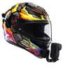 AGV K1S Chin Mount Kits Made for K1 S Helmet Camera Mount Kit Carbon Fiber Load Bearing Patch Adjustable Camera Bracket Compatible with GoPro Hero Insta360 DJI Action Cams (Carbon Fiber Base) view 1