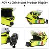 AGV K1S Chin Mount Kits Made for K1 S Helmet Camera Mount Kit Carbon Fiber Load Bearing Patch Adjustable Camera Bracket Compatible with GoPro Hero Insta360 DJI Action Cams (Carbon Fiber Base) view 2