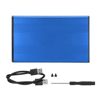 AYNEFY USB3.0 to HDD Enclosure, 2.5in 5Gbps 2TB Capacity Anti Static Hard Drive Case with LED Indicator for windows2000, ME, Vista, OS X 8.6 (Blue)
