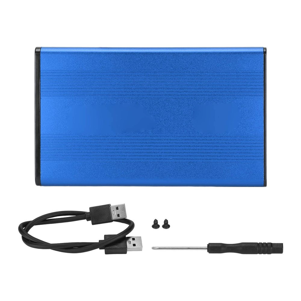 AYNEFY USB3.0 to HDD Enclosure, 2.5in 5Gbps 2TB Capacity Anti Static Hard Drive Case with LED Indicator for windows2000, ME, Vista, OS X 8.6 (Blue)