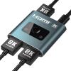 4K 120Hz HDMI Switch, 8K 60Hz HDMI 2.1 Bi-Directional 2-in-1/1-in-2 Switcher Splitter, Aluminum HDMI Selector 48Gbps High Resolution Switch Capable for Gaming, PS5, Xbox, HDR10, Dolby Vision view 1