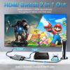 4K 120Hz HDMI Switch, 8K 60Hz HDMI 2.1 Bi-Directional 2-in-1/1-in-2 Switcher Splitter, Aluminum HDMI Selector 48Gbps High Resolution Switch Capable for Gaming, PS5, Xbox, HDR10, Dolby Vision view 2