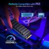 GiGimundo GS5 1TB TLC PCIe Gen4x4 NVMe SSD for PS5 - Blast Through Load Times with 5000MB/s Speed with Heatsink, Up to 7450MB/s for Desktop PC view 2