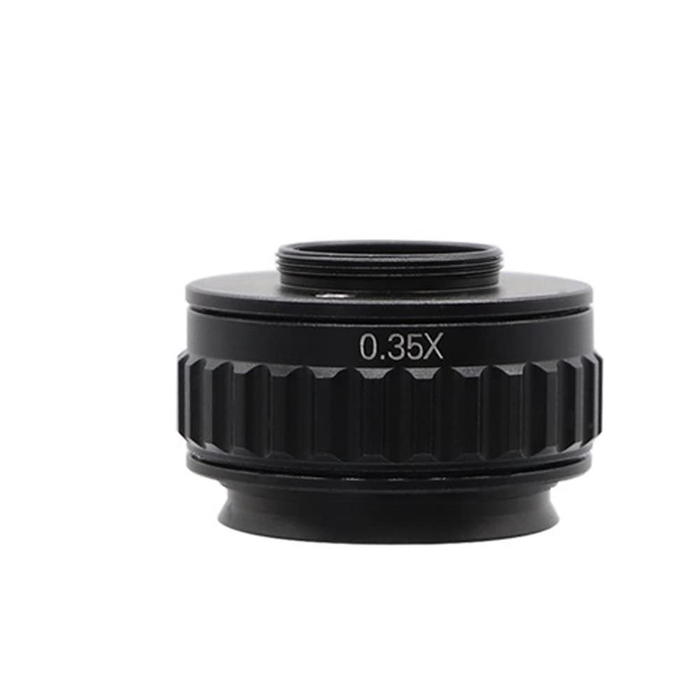 Microscope Kit CTV 0.35X/0.5X/1X C Mount Lens Adapter Ring 38mm Focus Adjustable Camera Installation Adapter for Trinocular Stereo Microscope Microscope Lens Adapters(Only 0.35X)