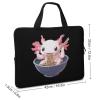 Axolotl Eating Ramen Noodles Laptop Tote Bag Waterproof Notebook Carrying Case Computer Protective Handbag 17inch view 3
