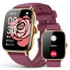 Kriutefy Smart Watch for Women Men, Bluetooth Call, Fitness Step Tracker Watch for Android iPhone Compatible, IP68 Waterproof Smartwatch with Sleep Monitor/Activity Tracker/Pedometer (Wine Red, 1.91) view 1