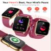 Kriutefy Smart Watch for Women Men, Bluetooth Call, Fitness Step Tracker Watch for Android iPhone Compatible, IP68 Waterproof Smartwatch with Sleep Monitor/Activity Tracker/Pedometer (Wine Red, 1.91) view 4