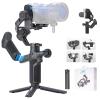 FeiyuTech SCORP Mini-3-Pro Gimbal Stabilizer for Camera Mirrorless/Compact/Action Cameras,Smartphone,18m AI Tracking,Detachable Remote Handle,4.4lbs Payload,3-axis Gimbal for Canon Sony Nikon view 1