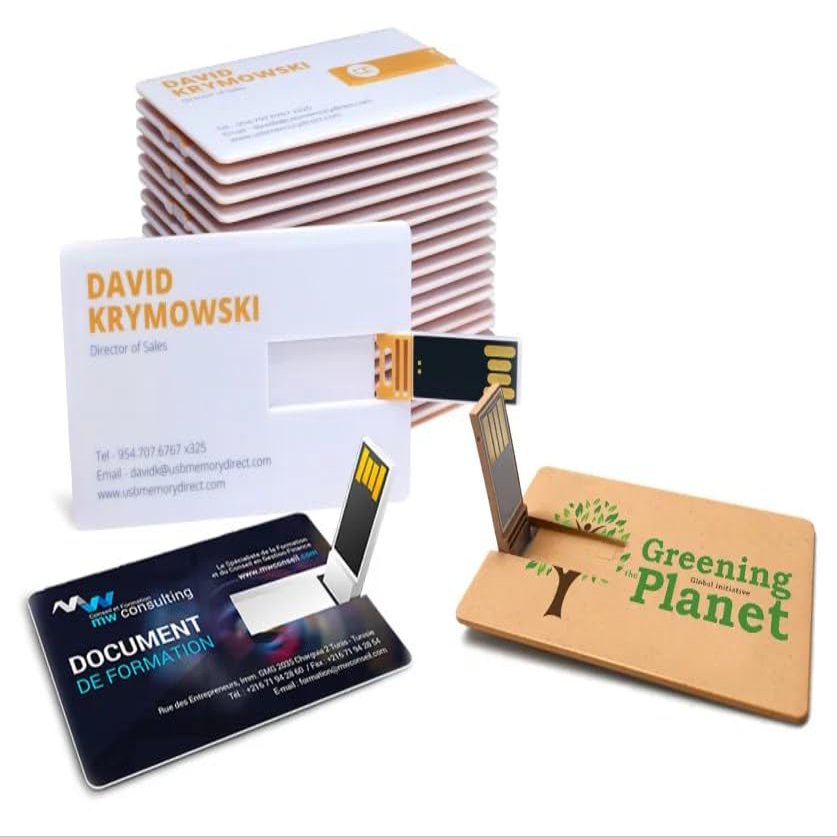 Credit Card USB Flash Drive | Bulk Custom Thumb Drive with Logo | High-Speed USB 2.0 | Corporate & Data Storage Solution (8G,200PCS)