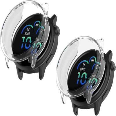 Cases Compatible with Garmin Vivoactive 6 Case, TPU Protective Cases Cover Protector Shell Bumper for Garmin Vivoactive 6 Smartwatch (Clear/Clear)