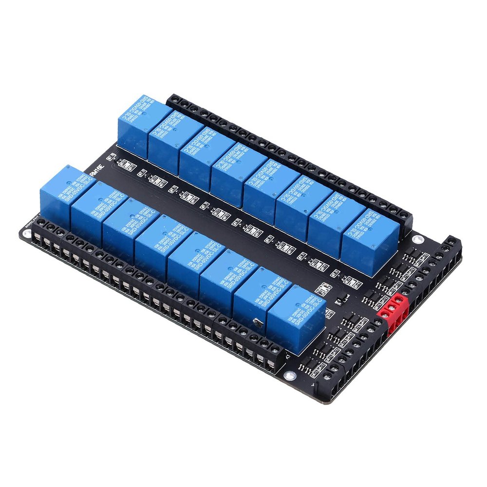 16 Channel Relay Control Module with Two Way Isolation for Interference, Reverse Function, and Excellent Quality Relay (DC12V)