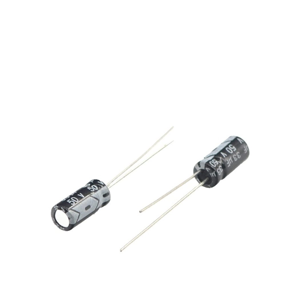 100pcs 50V33uf 5x11mm Aluminum Electrolytic Capacitor 33uf50v 50v 33uf 33mf 33MFD 50wv 50vdc