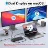 MOKiN Thunderbolt 4 Dock - 16 Ports, Laptop Docking Station Dual Monitor for MacBook, Docking Station 3 Monitors for Windows with 150W DC Power,TB4 Cable,2.5 Gigabit EthernetThunderbolt Certified view 3