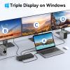 MOKiN Thunderbolt 4 Dock - 16 Ports, Laptop Docking Station Dual Monitor for MacBook, Docking Station 3 Monitors for Windows with 150W DC Power,TB4 Cable,2.5 Gigabit EthernetThunderbolt Certified view 4