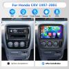 2+64G for Honda CRV 1997-2001 Android Car Stereo Radio with Wireless Carplay Android Auto, 9" HD Touch Screen in Dash GPS Head Unit Support WiFi Navigaion HiFi Audio SWC FM+Backup Camera (Manual A/C) view 2