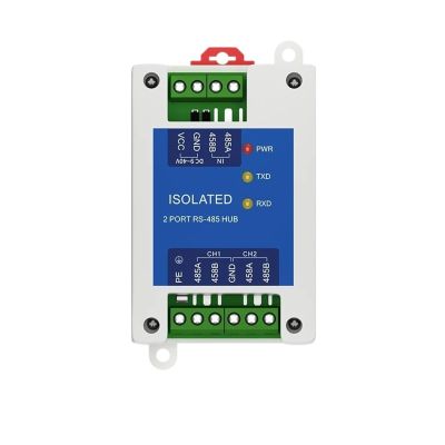 Flozari Analog to Digital Signal Industrial Grade 2 Channel RS485 Repeater E810-R12 Power Signal Isolation DC 9-40V Rail Mounting High Speed