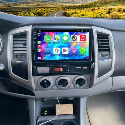 2+32G Android 14 Car Radio for Toyota Tacoma 2005-2013, 10 inch Touch Screen Radio Double Din with Wireless Carplay Android Auto GPS Navigation Bluetooth WiFi with Backup Camera, 1280x720