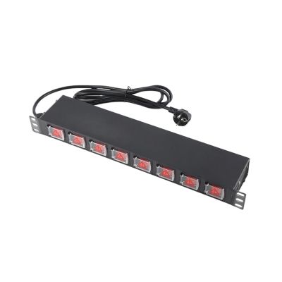 5MNG0Y8 19 Inch 1U Data Centre PDU PDU Socket with 8 Individual Switch(Blue)