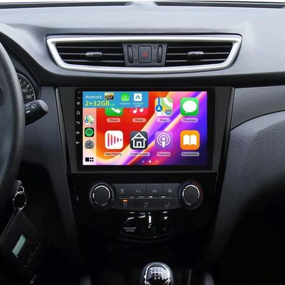10" Double Din Car Stereo Radio for Nissan Rogue X-Trail 2014 2015 2016 2017 2018 2019 Android 14 Car Radio Screen for Nissan Qashqai 2017-2019 with Wireless Carplay Android GPS Navigation 2+32G