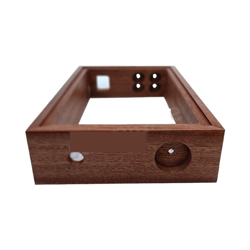 5MNG0Y8 200 * 65 * 300mm Wood Aluminum Case Preamplifier Solid Wood Chassis Vacuum Tube Amplifier Chassis Shell DIY Box(Model 1)