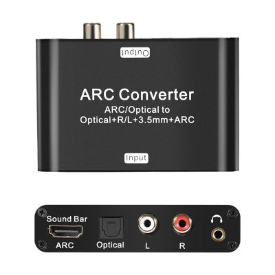 5MNG0Y8 ARC Audio Extractor ARC SPDIF Optical to Optical 3.5mm L/R Stereo Digital to Analog Audio Converter for TV