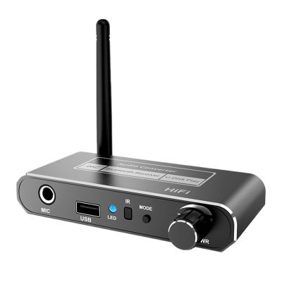 5MNG0Y8 5.2 Audio Receiver DAC Coaxial Digital to Analog Converter 3.5mm AUX RCA Mic U-Disk Jack Stereo Adapter