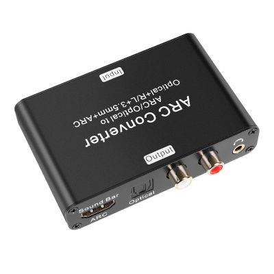 5MNG0Y8 ARC Audio Extractor ARC SPDIF Optical to Optical 3.5mm L/R Stereo Digital to Analog Audio Converter for TV