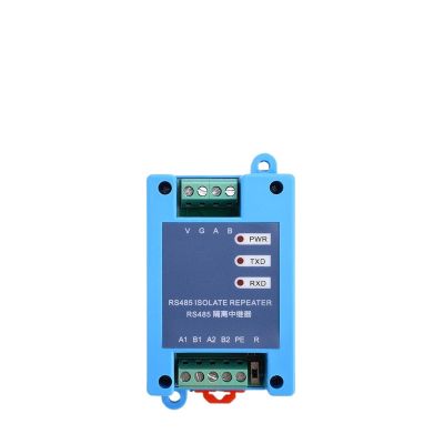 Flozari Analog to Digital Signal DC12-36V RS485 Isolation Repeater 2-Port Communication Isolation Module Signal Amplifier Supports DIN35mm Rail Installation