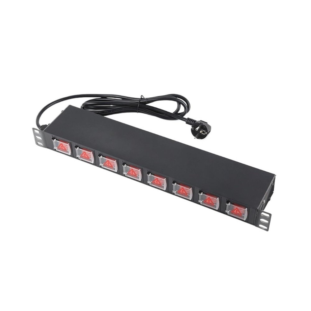 5MNG0Y8 19 Inch 1U Data Centre PDU PDU Socket with 8 Individual Switch(Black)