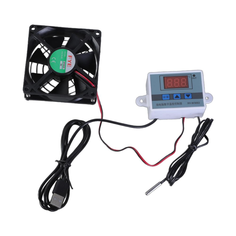 80mm USB Powered Quiet Cabinets Cooling Fan With Adjustable Thermostat Control For Cabinets Pet Kennels Router Coolers