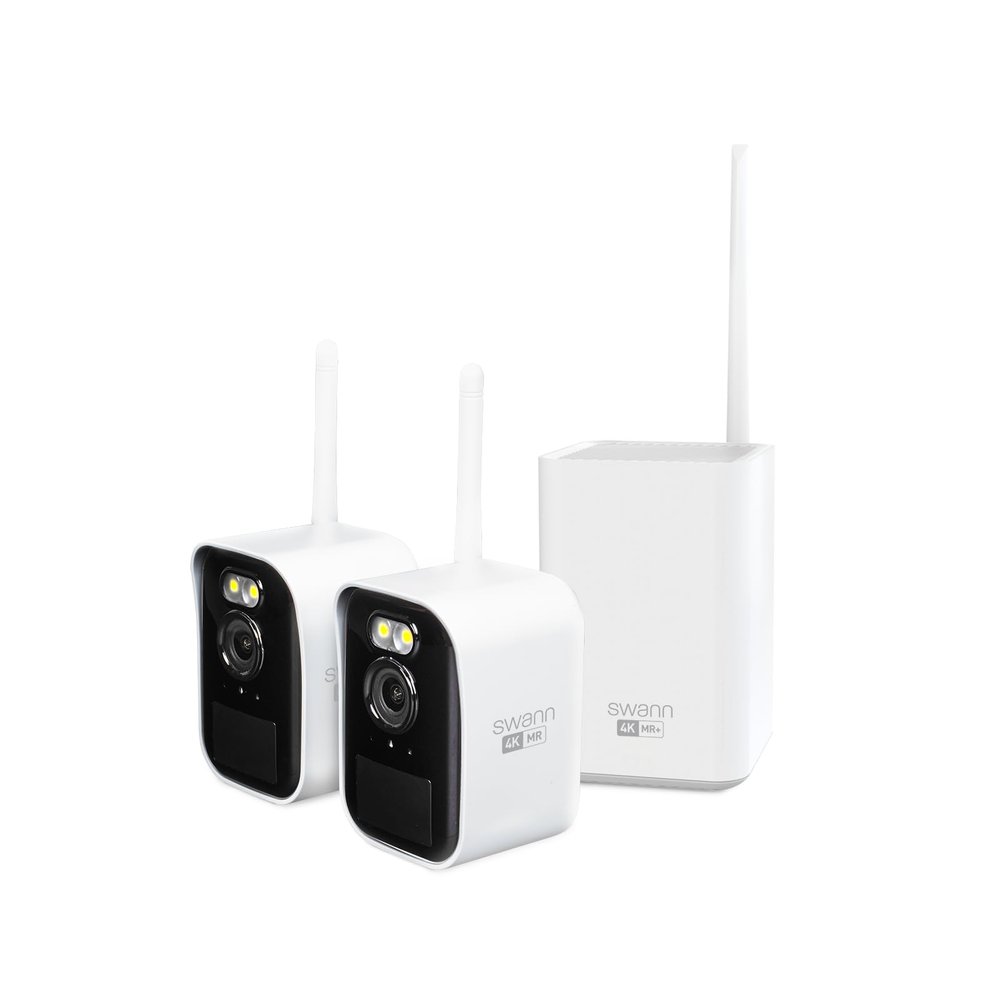 Swann MaxRanger Mini Kit 4K Wireless NVR Security System 2-Cam Kit,4K Camera Forever Charged Solar Panel,Wi-Fi Cameras Outdoor, Color Night Vision,True Detect,No Monthly Fee,Local Storage,MRMINISD2