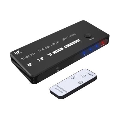 5MNG0Y8 3 Port HDTV 2.1 Switcher 8K HDTV Switcher 3 in 1 Out HDTV Switcher HDTV Switcher 601B