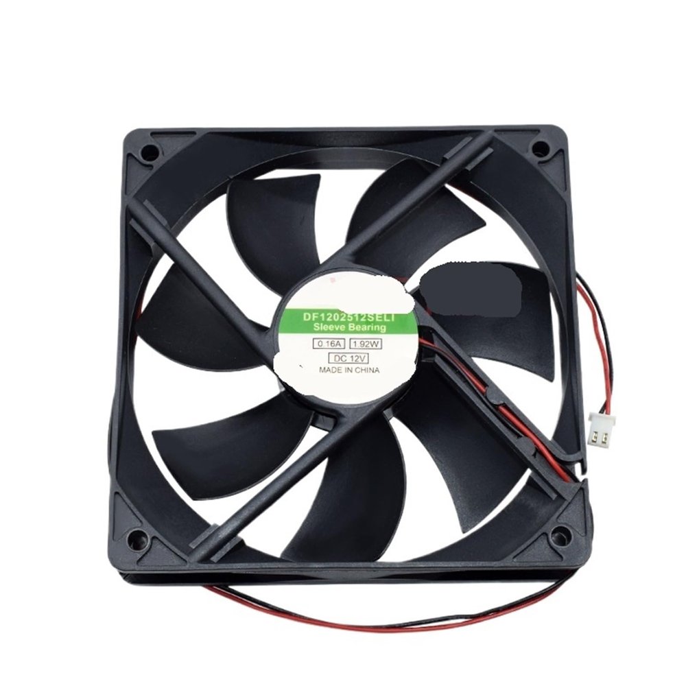 DF1202512SELI DC12V 0.16A 1.92W 2 Wires 12025 PSU Chassis Cooling 12V 12CM 12VDC Computer Fan