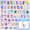 Rainbow Animals Water Bottle Stickers for Kids 70 Pcs view 2