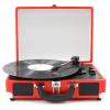 CUTPOIY Three Speeds Turntable Retro Record Player with Built-in Stereo Speakers, Supports USB, RCA Output, Headphone Jack, MP3, Mobile Phones Music Playback,Suitcase Design,Gifts for Women view 1
