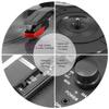 CUTPOIY Three Speeds Turntable Retro Record Player with Built-in Stereo Speakers, Supports USB, RCA Output, Headphone Jack, MP3, Mobile Phones Music Playback,Suitcase Design,Gifts for Women view 3