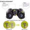 10x25 Compact Binocular for Adult, FMC Folding Portable Binoculars, Lightweight Roof Prism Telescope Bird Watching, Hunting view 3