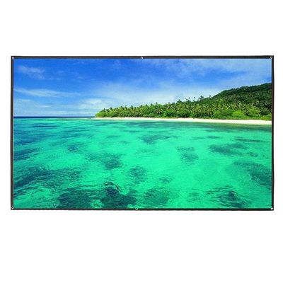 100 Inch 16:9 Portable Projection Screen White Portable Fold Fabric Projection Screen for Home Projector