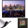100 Inch 16:9 Portable Projection Screen White Portable Fold Fabric Projection Screen for Home Projector view 3