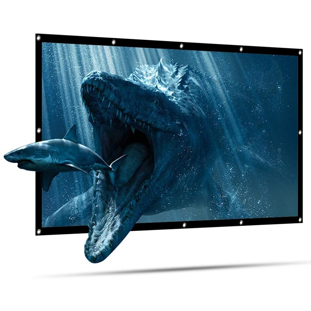 16:9 Thicken Foldable 100 inch Projector Screen Matt White Front Rear 3D Screen for Projection Screen Home Theater