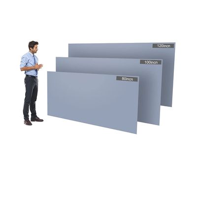 80-Inch Portable Projector Screen 16:9 Frameless Video Projection Screen Foldable Wall Mounted for Home Theater Office Movies (Size : 120 inch)