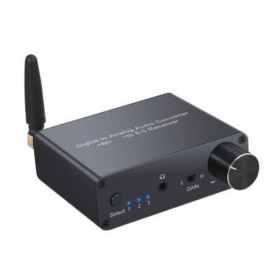 5MNG0Y8 DAC Digital to Analog Audio Converter 5.0 Receiver Audio Adapter DAC Converter for Phone Tablet PC Blue Ray DVD