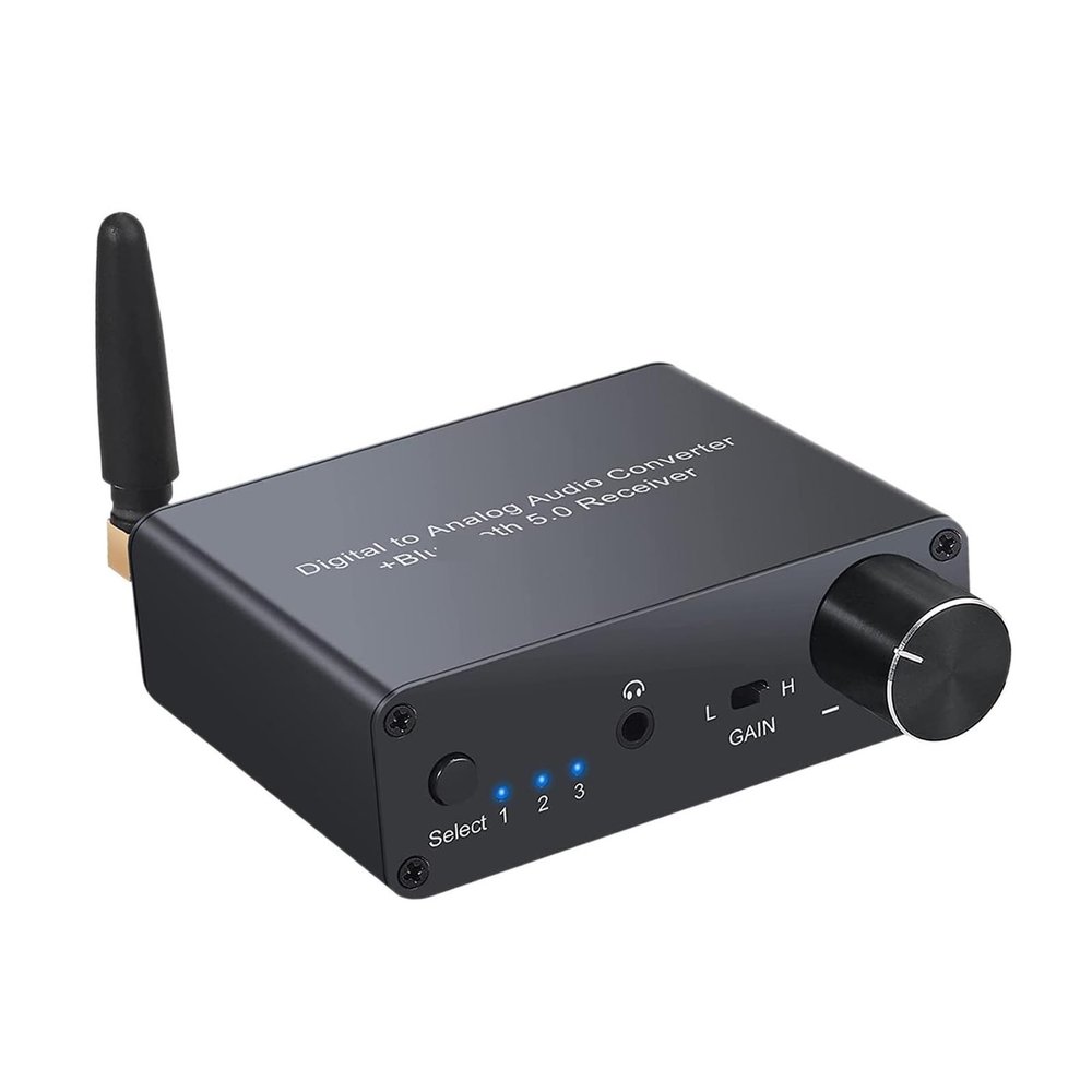 5MNG0Y8 DAC Digital to Analog Audio Converter 5.0 Receiver Audio Adapter DAC Converter for Phone Tablet PC Blue Ray DVD