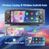 Car Radio for Dodge RAM 2002 2003 2004 2005 2006, for Jeep Wrangler 2003-2006, 1999-2004 with Wireless Carplay Android Auto FM/GPS/Bluetooth/SWC/Backup Camera view 2