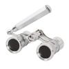 3X25 Opera Glasses Binoculars Metal Body with Chain/Handle Optical Lens Theater Telescope Retro Design Women Girls Gift Clear Monocular view 1