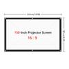16:9 Full Projector Screen Home Cinema 60/72 / 84/100 / 120/150" Outdoor Ktv Projector Screen (Size : 120 inch) view 2