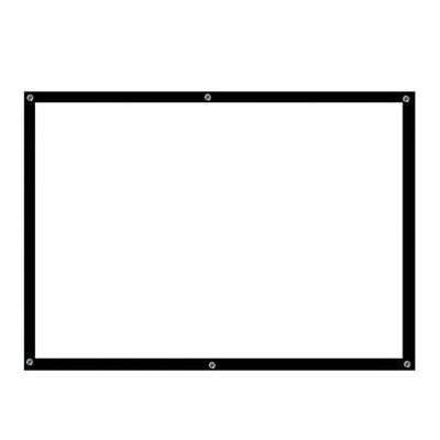 70'' Portable Projector Screen 16:9 White Dacron 70" Diagonal Projection Screen Foldable Home Theater for Wall Projection