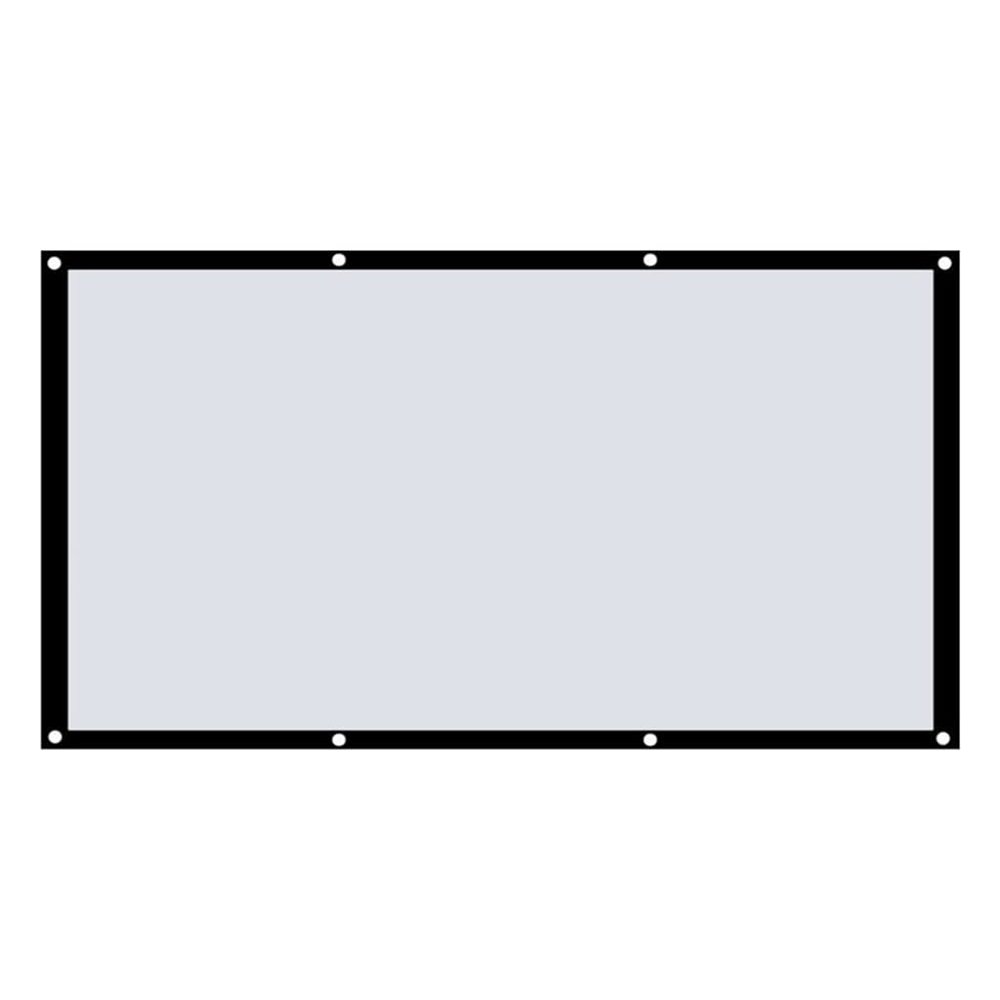 150 Inch 16:9 Portable Projector Screen Foldable Projection Screen White for Wall Mounted Home Theater Bar Travel (Size : 120 inch)