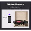 CUTPOIY Vinyl Record Player, 3 Speed Turntable Record Player with Built in Stereo Speakers, Supports RCA Line Out, AUX in, Headphone Jack Phonograph Record Player for Family Or Friends, White view 2